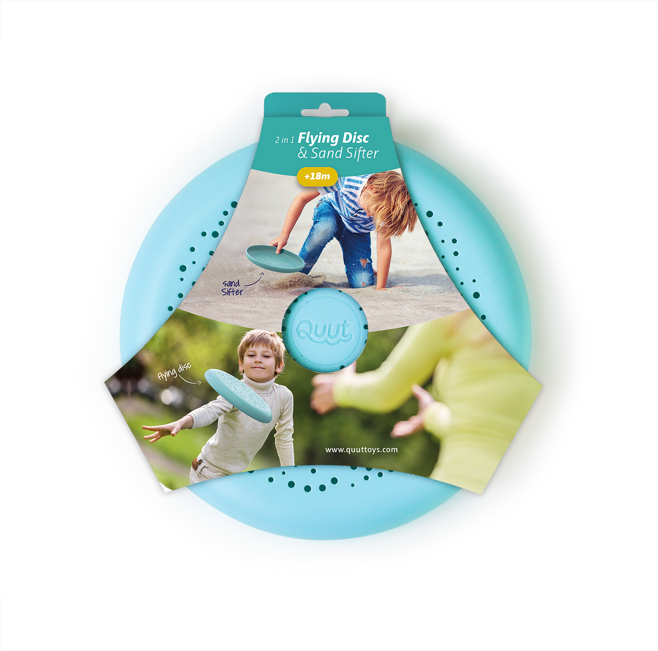 FLYING DISC + SAND SIFTER - VINTAGE BLUE