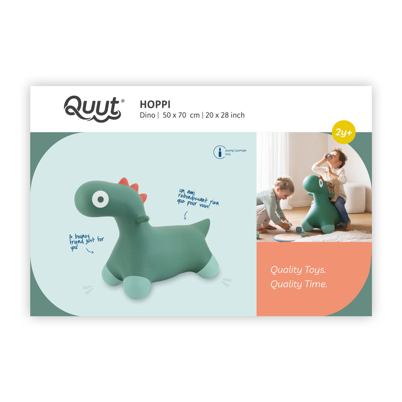 HOPPI - BOUNCING DINO- GARDEN GREEN