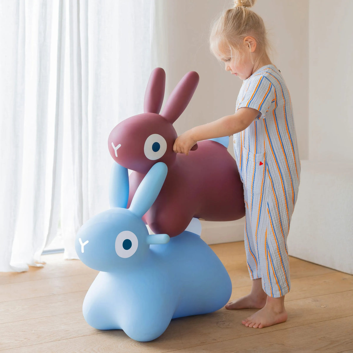 Cute bunny toy in Light Blue by Quut